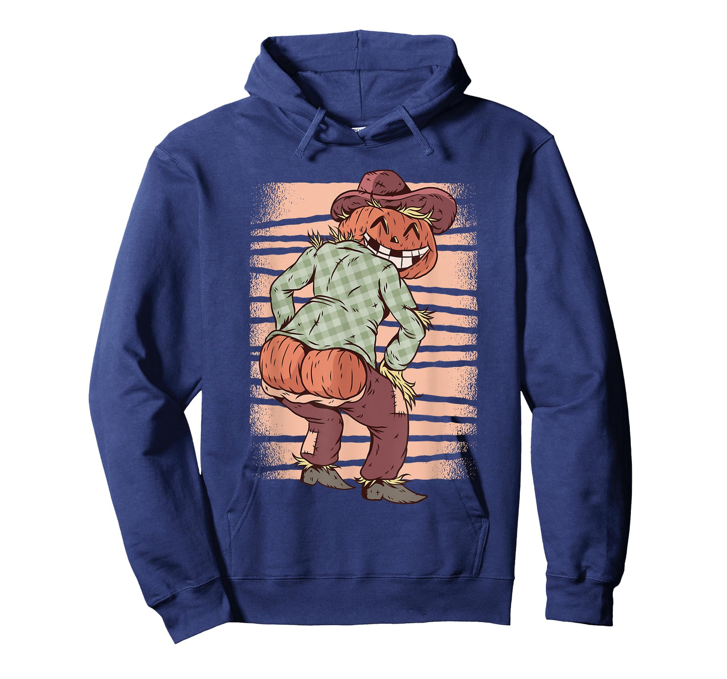 Pumpkin Scarecrow Mooning - Funny Halloween Party Costume T-Shirt