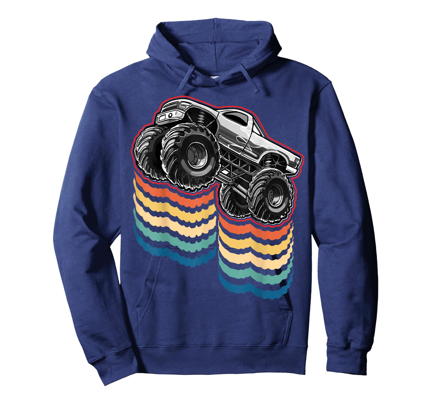 Retro Vintage Monster Truck Retro Silhouette Gift for Boys T-Shirt