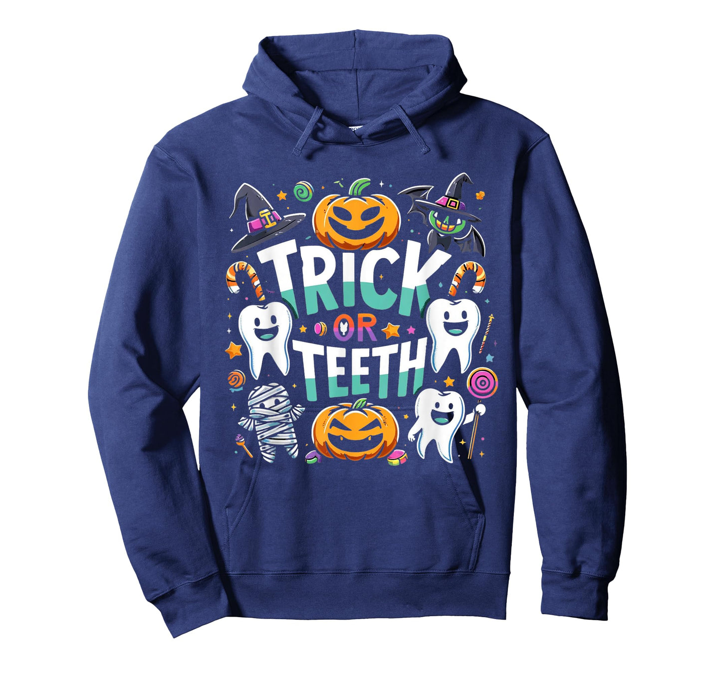 Trick Or Teeth Funny Dentist Halloween Dental Hygienist T-Shirt