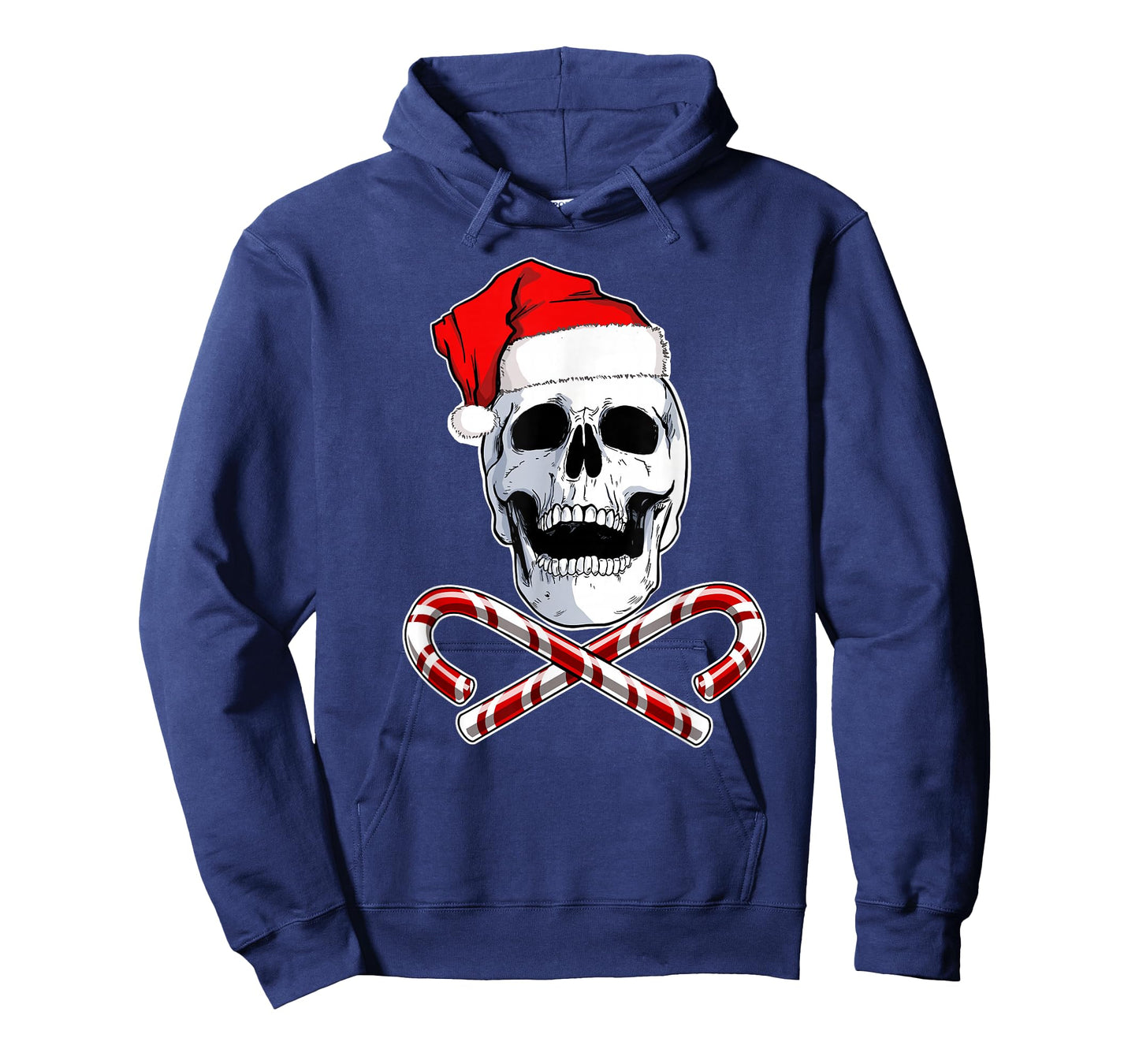 Santa Skull and Crossbones Metal Christmas T-Shirt