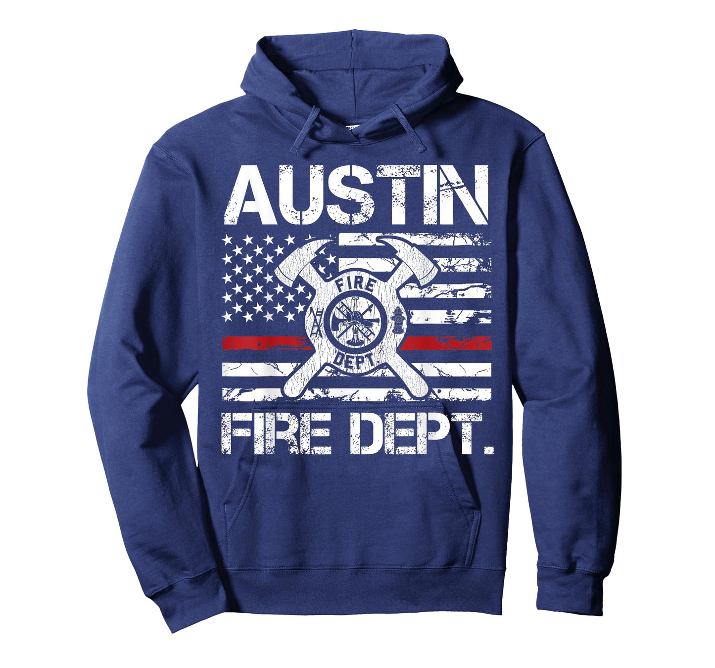 Austin Texas Fire Department Thin Red Line Logo T-Shirt