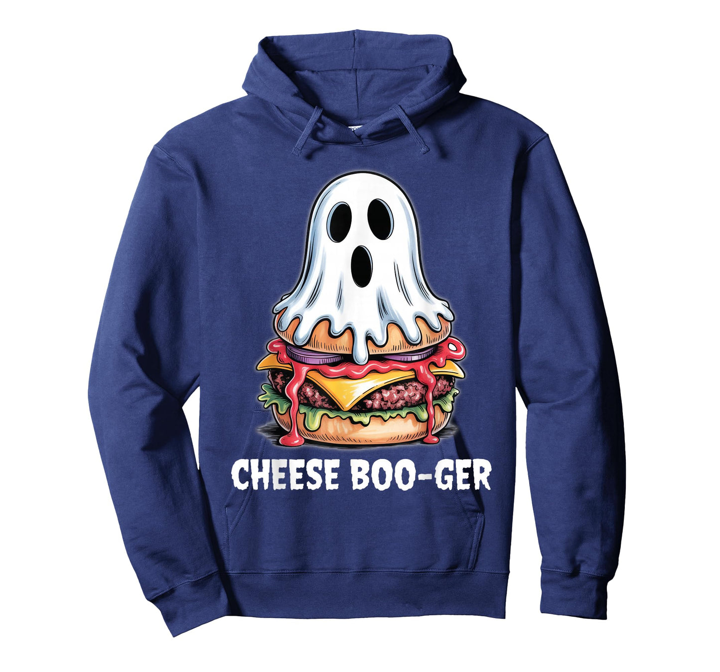 Cheese Boo-Ger Funny Ghost Cheeseburger Food Pun Halloween T-Shirt