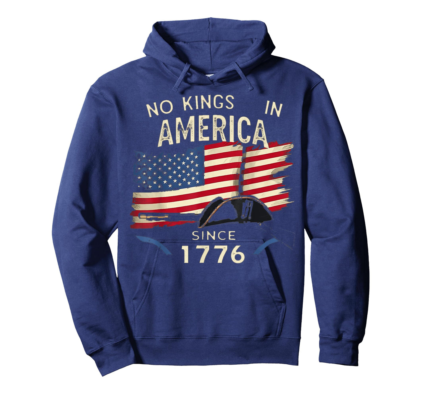 No Kings in America Since 1776 Patriotic USA Flag T-Shirt