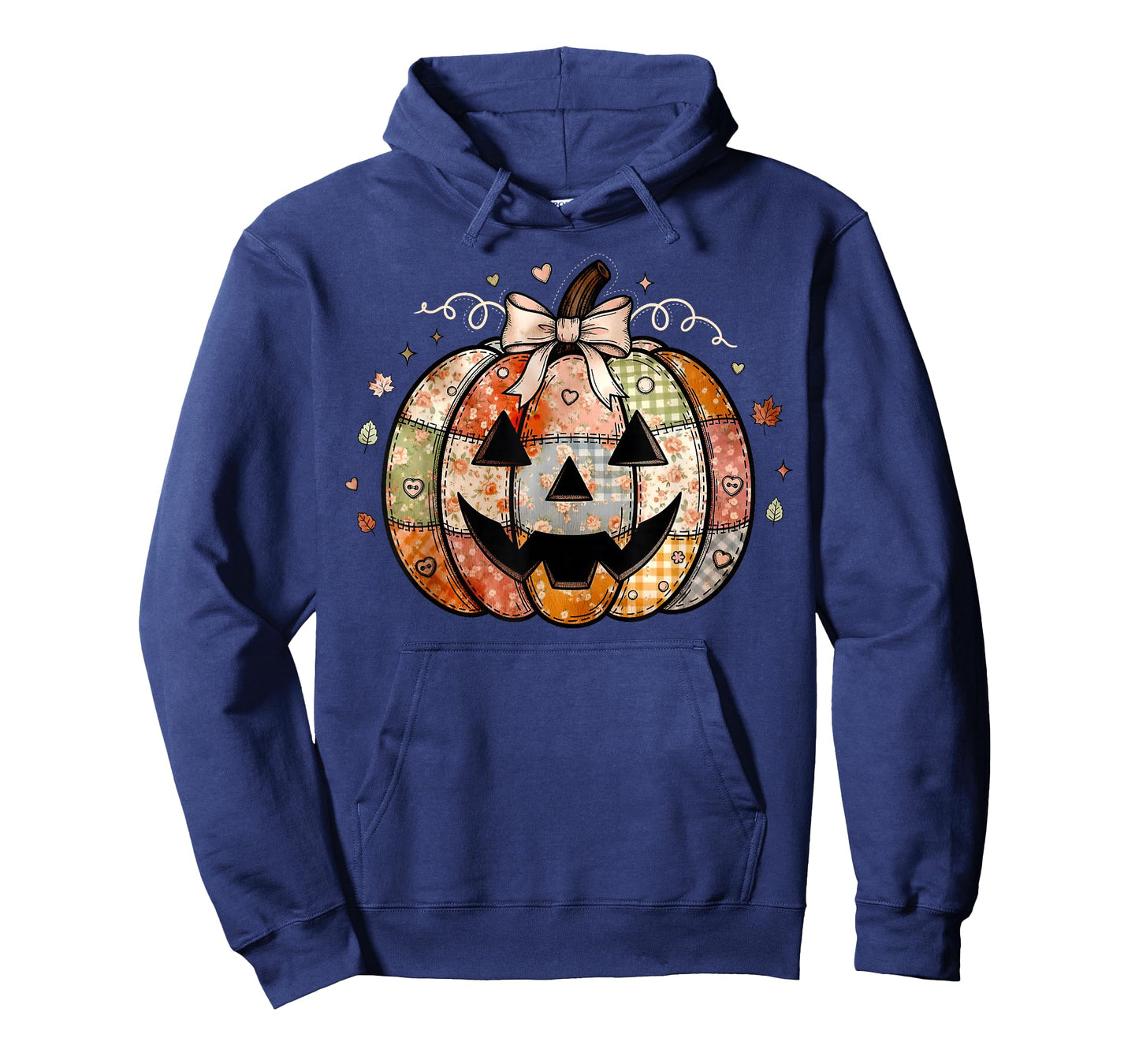 Coquette Bow Jack O Lantern Patchwork Happy Halloween Spooky T-Shirt