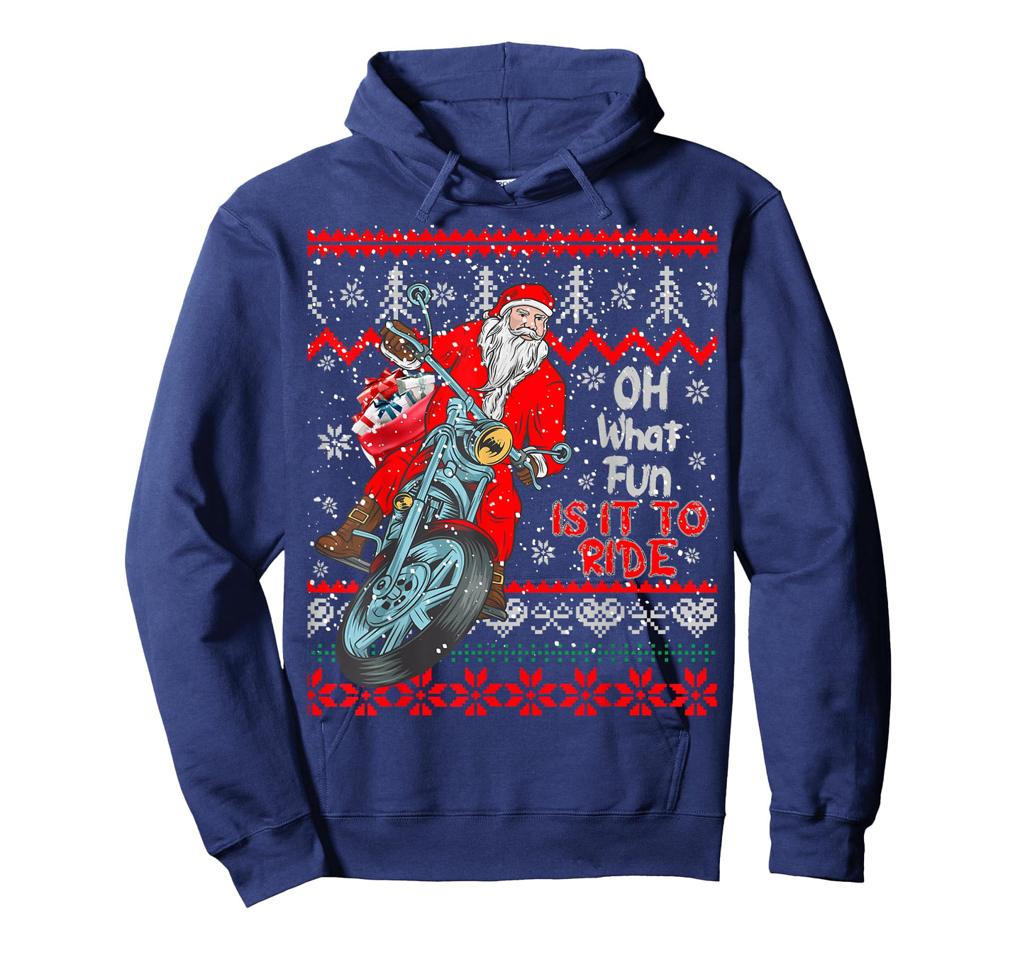 "Biker Santa" Motorcycle Ugly Christmas Sweater T-Shirt