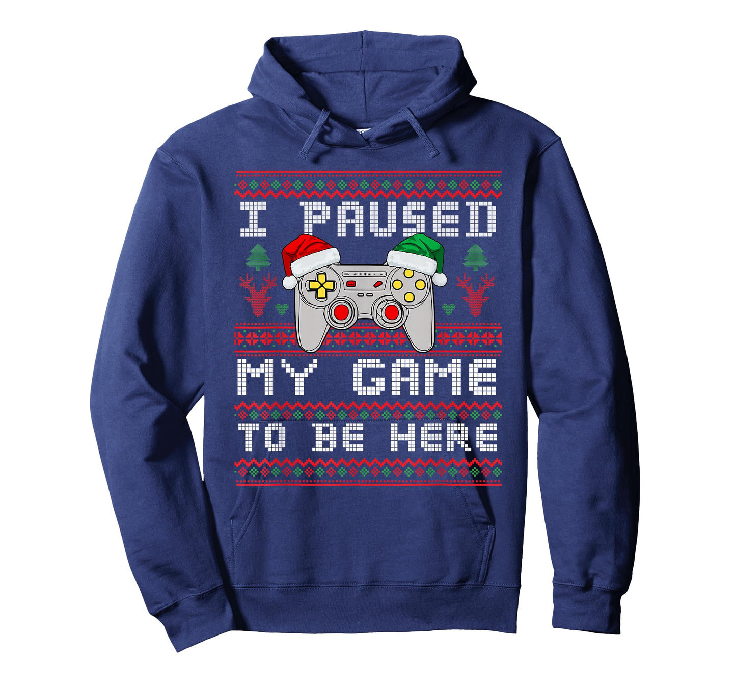 I Paused My Game To Be Here Ugly Christmas Sweater Gamer T-Shirt