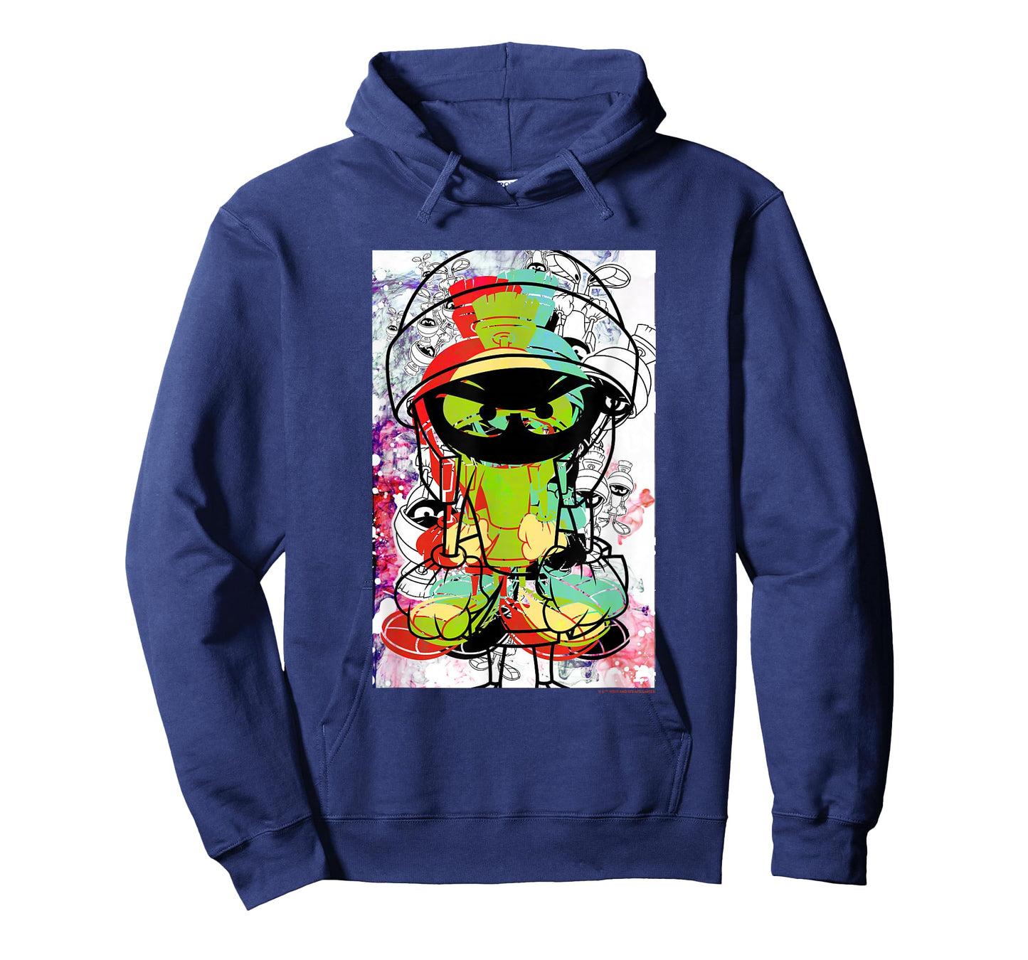 WB100 Looney Tunes Marvin The Martian Paint Sketch Portrait T-Shirt