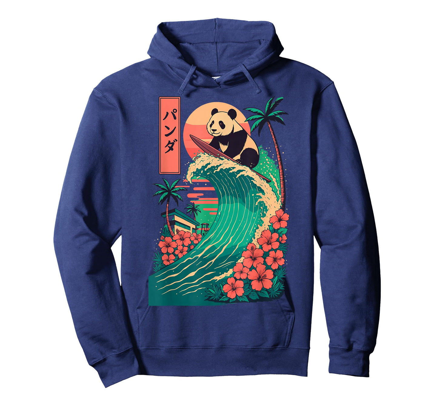 Panda Surfing Japanese T-Shirt