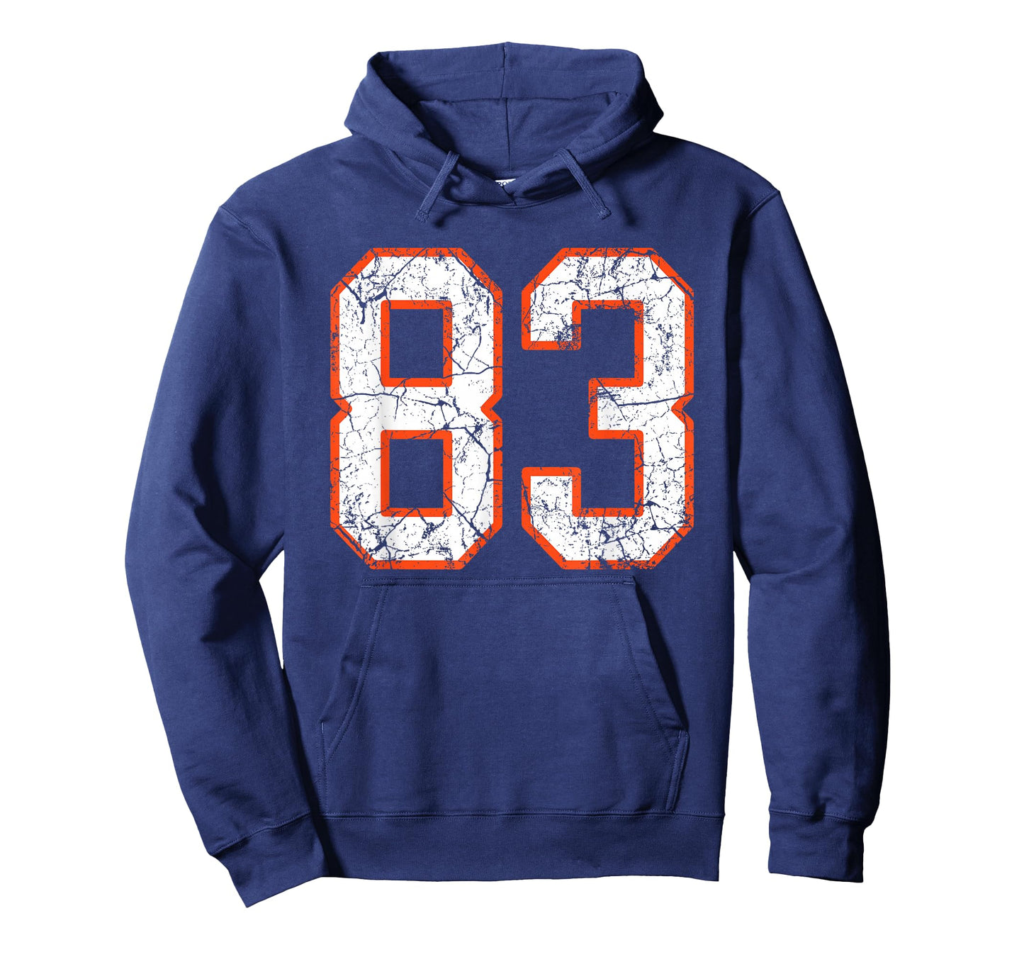 Orange and White Sports Number 83 Jersey Uniform Player Fan T-Shirt