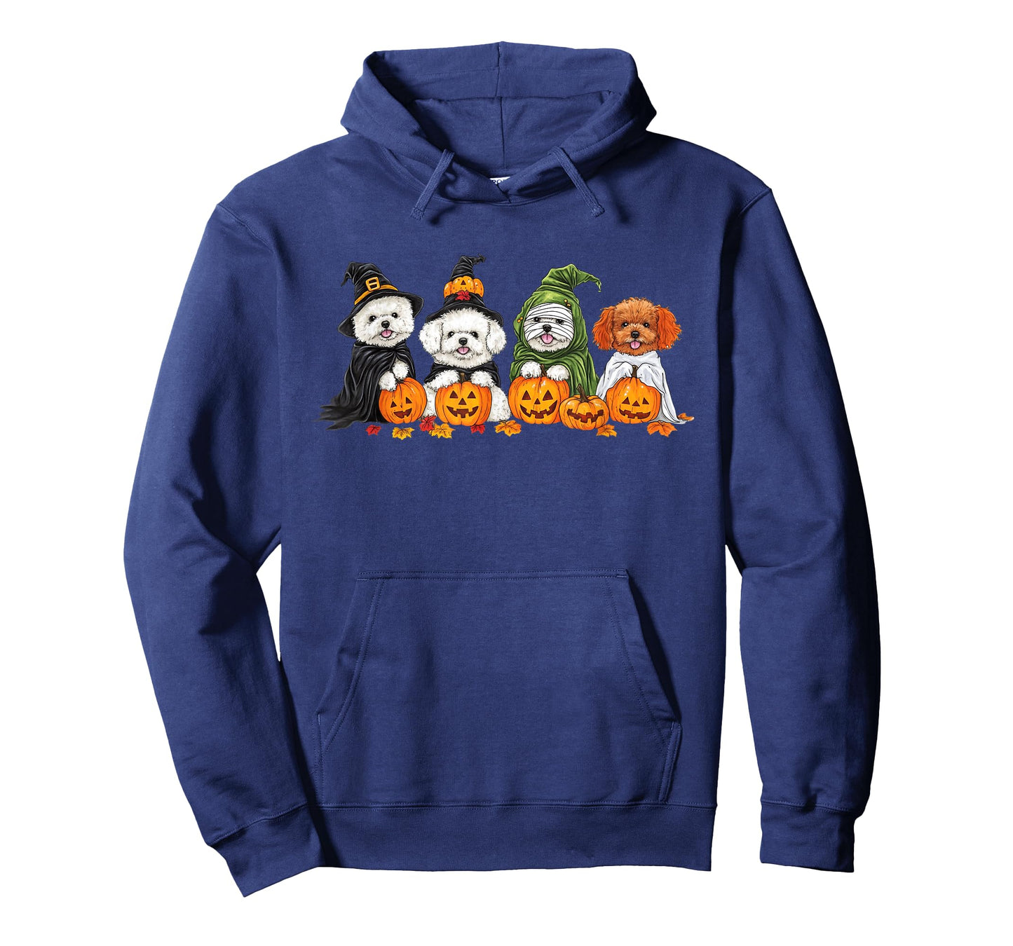 Cute Fall Bichon Frise Dog Owner Halloween T-Shirt