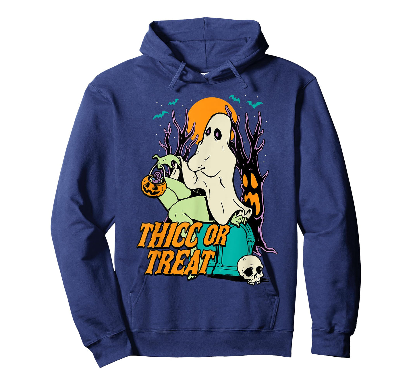 Thicc or Treat Halloween Lady Ghost Sexy Pinup BBW T-Shirt