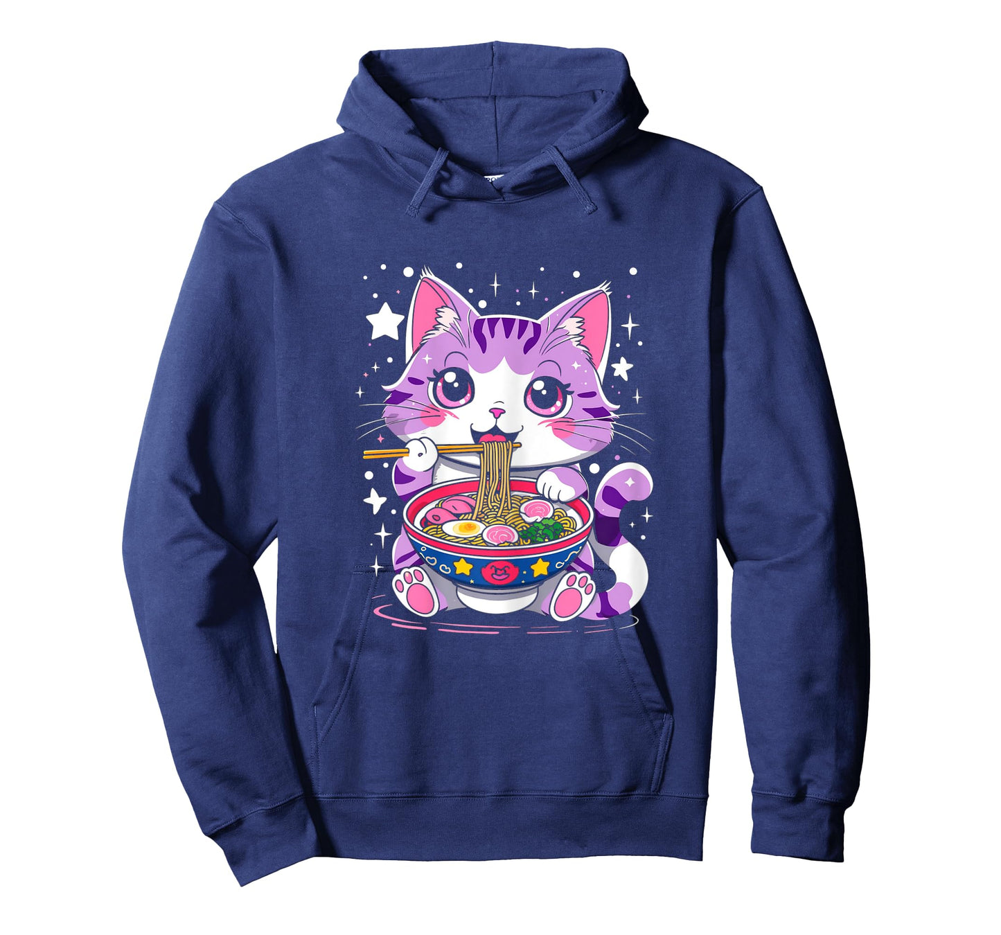 Kawaii Cat Eating Ramen Cat Japanese Funny Cat Anime Noodles T-Shirt