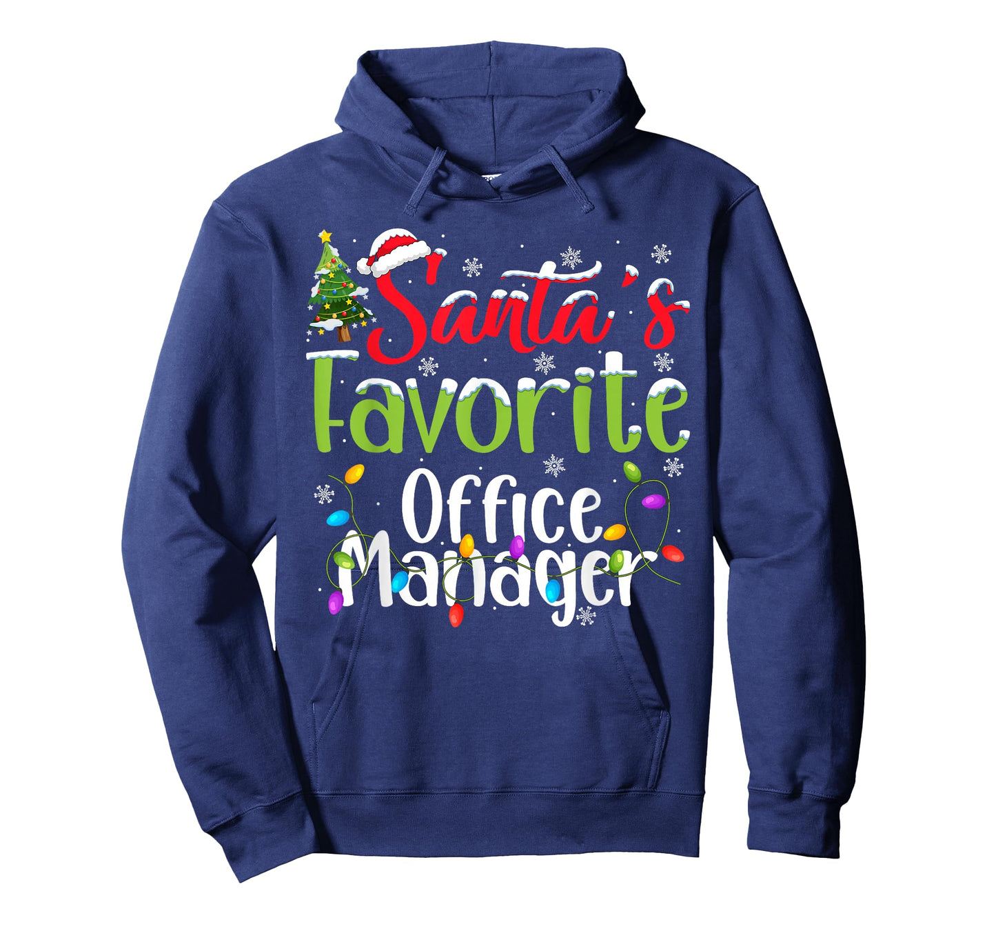 Santa Favorite Office Manager Christmas Lights Family Xmas T-Shirt