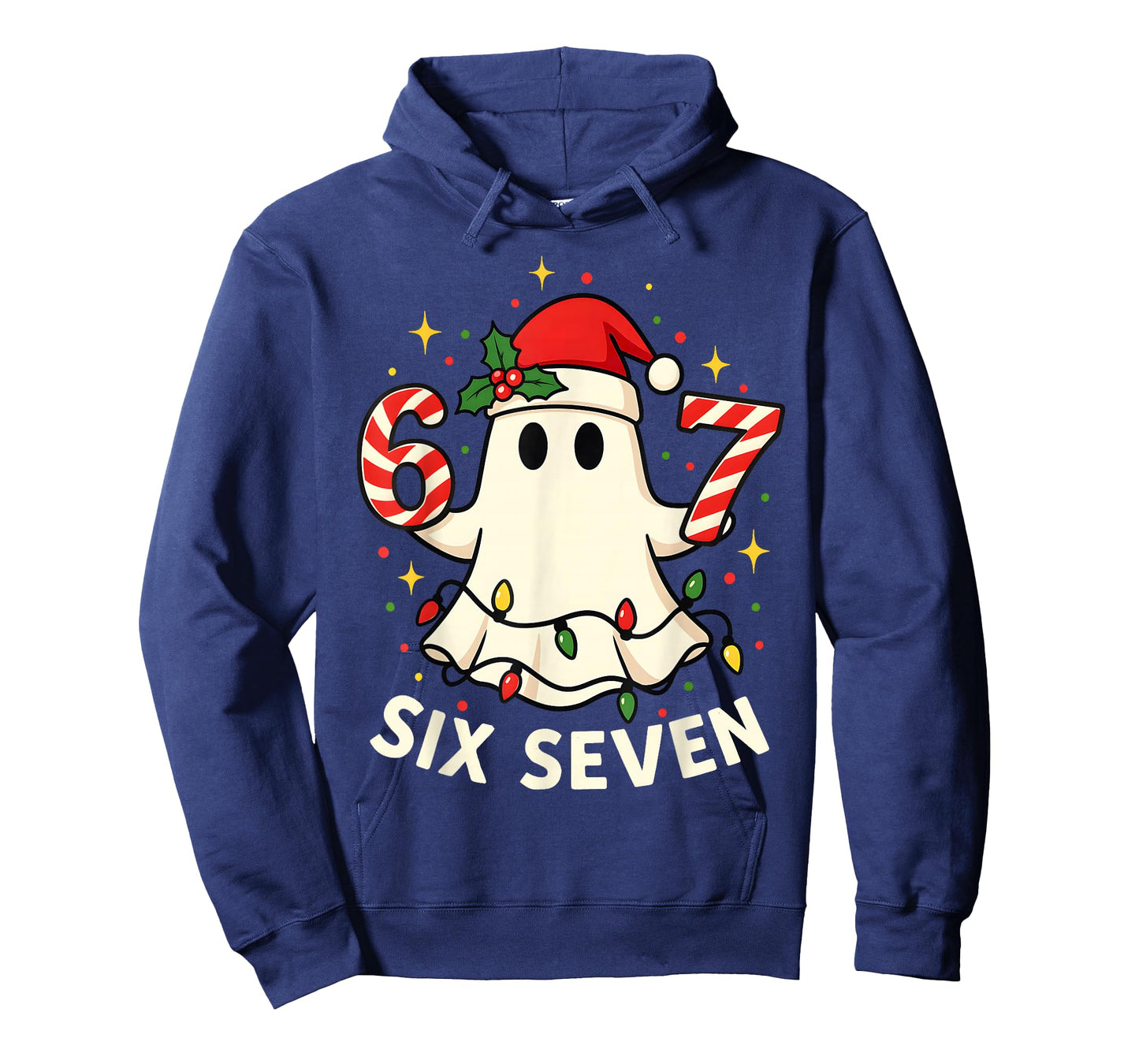 Cute Boo Ghost Lights Candy Cane Christmas 67 Meme T-Shirt