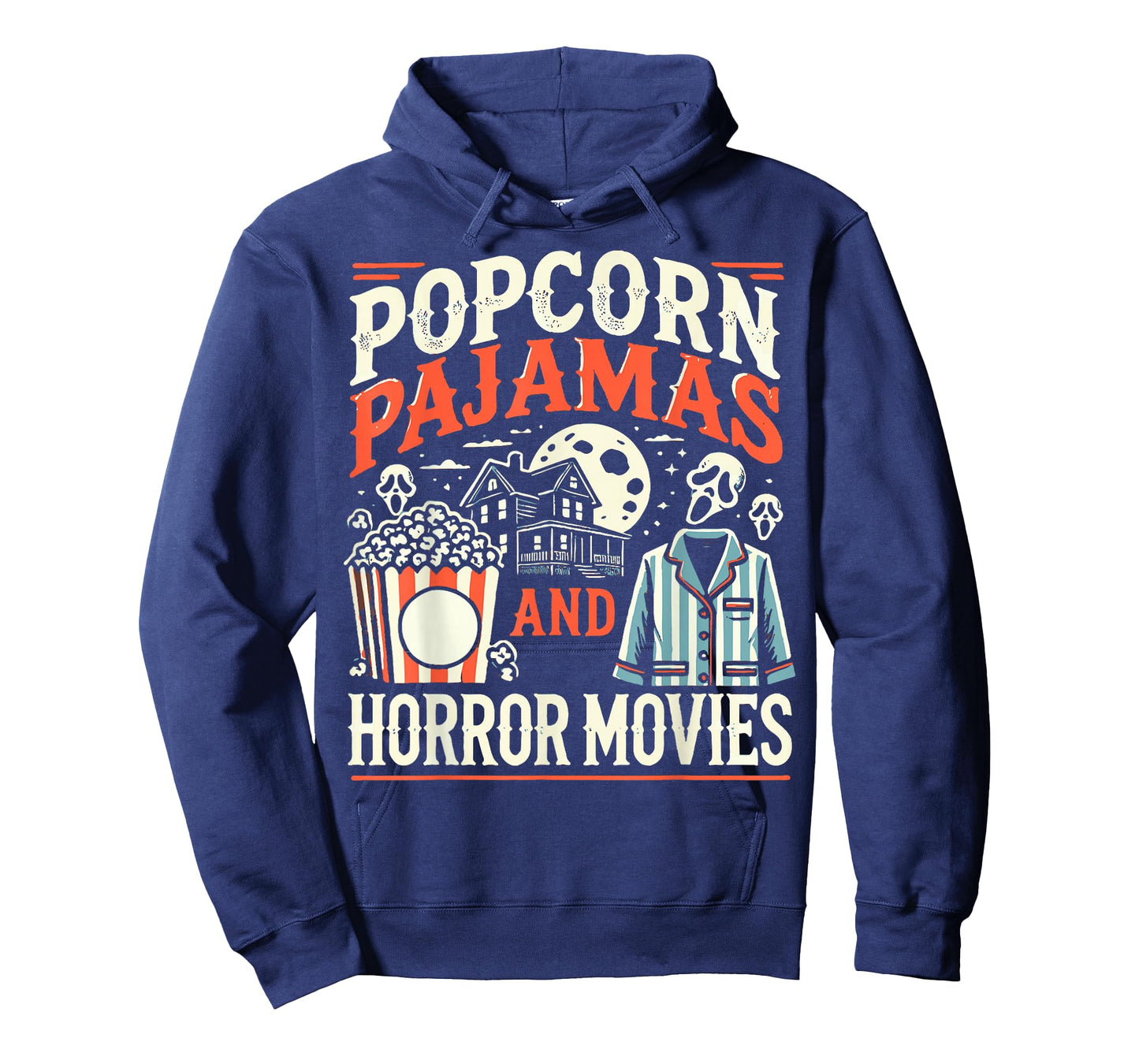 Popcorn Pajamas And Horror Movies Scary Horror Movie Lovers T-Shirt