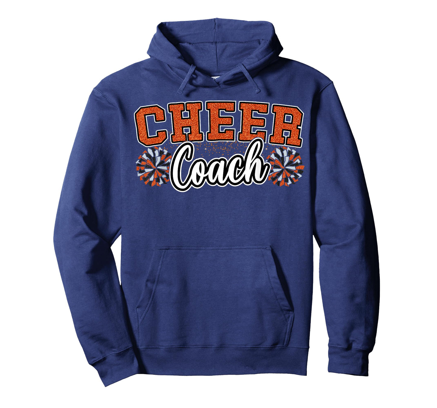 Loud Proud Cheer Coach Orange Pom Poms Cheerleader Women T-Shirt