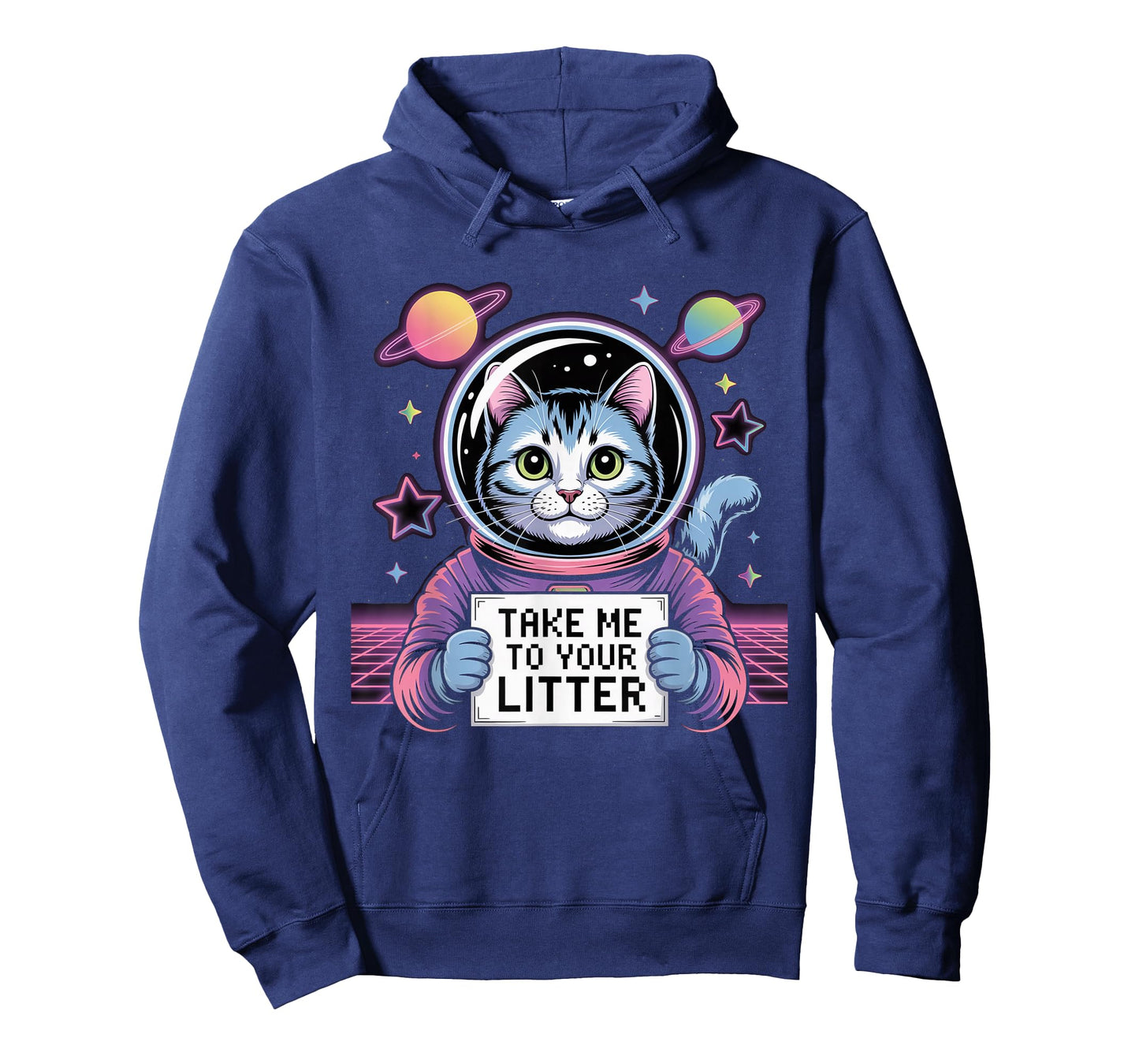 Take Me to Your Litter Funny Cat UFO Alien Space Men Women T-Shirt