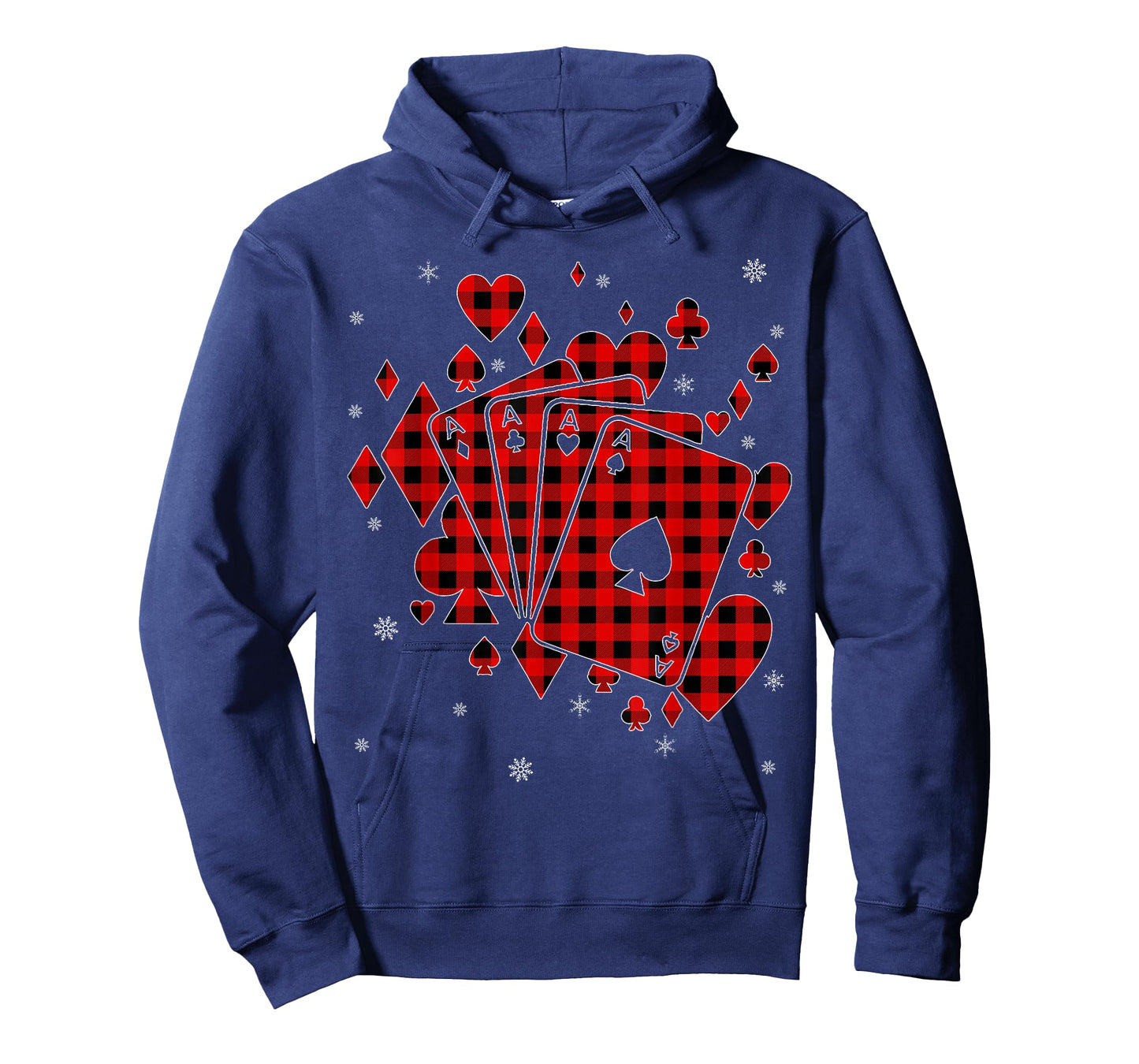 Funny Buffalo Plaid Family Matching Poker Christmas Pajama T-Shirt