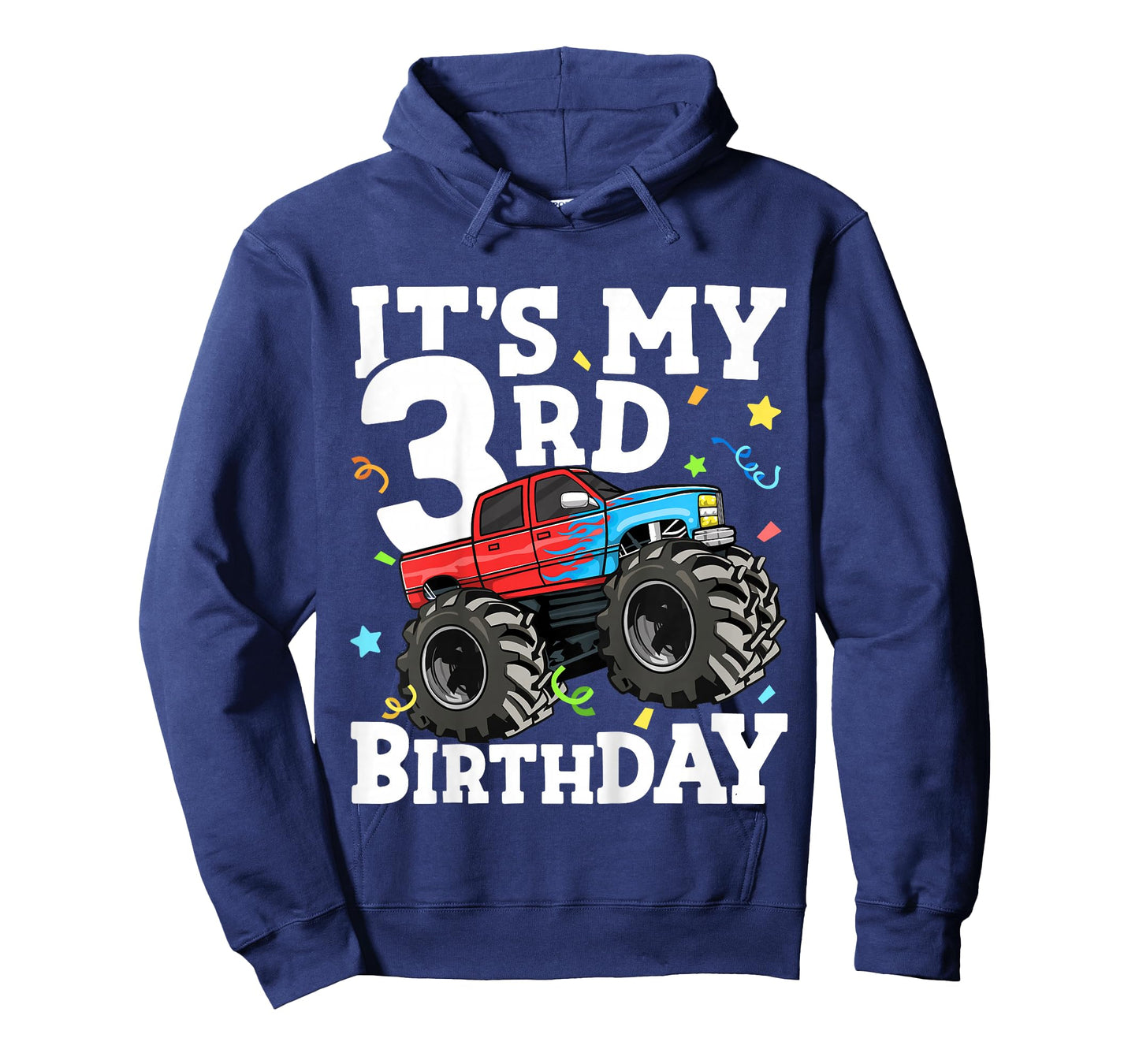 Kids Monster Truck It's My 3rd Birthday Boy 3 Three Toddler T-Shirt