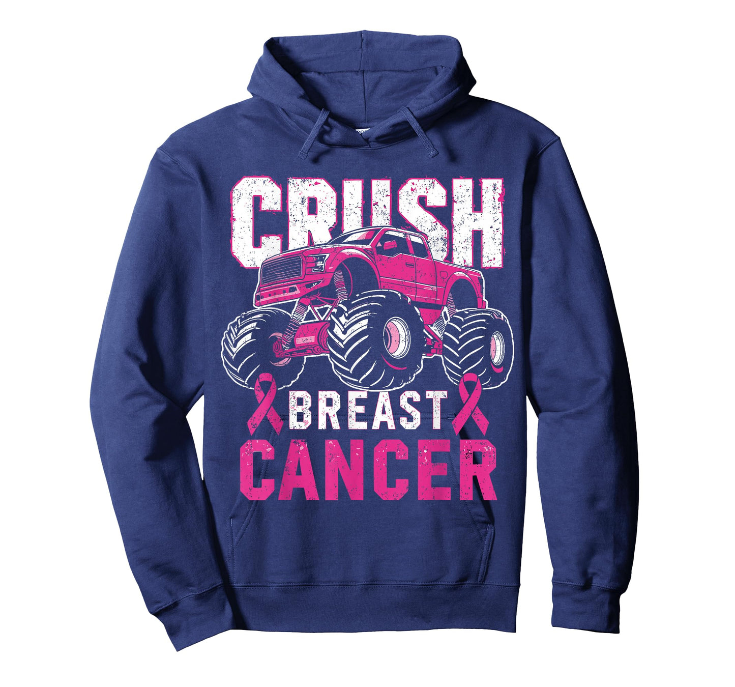Monster Truck Pink Breast Cancer Awareness Kids Toddler Boys T-Shirt