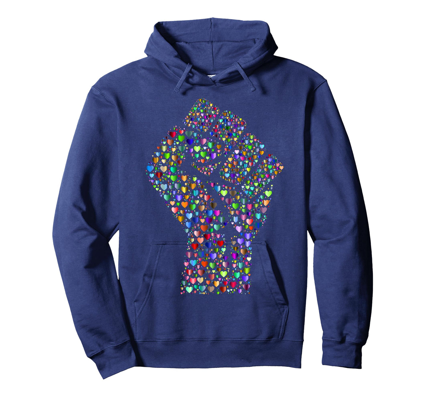 Resist Fist T-Shirt Rainbow Hearts Love T-Shirt