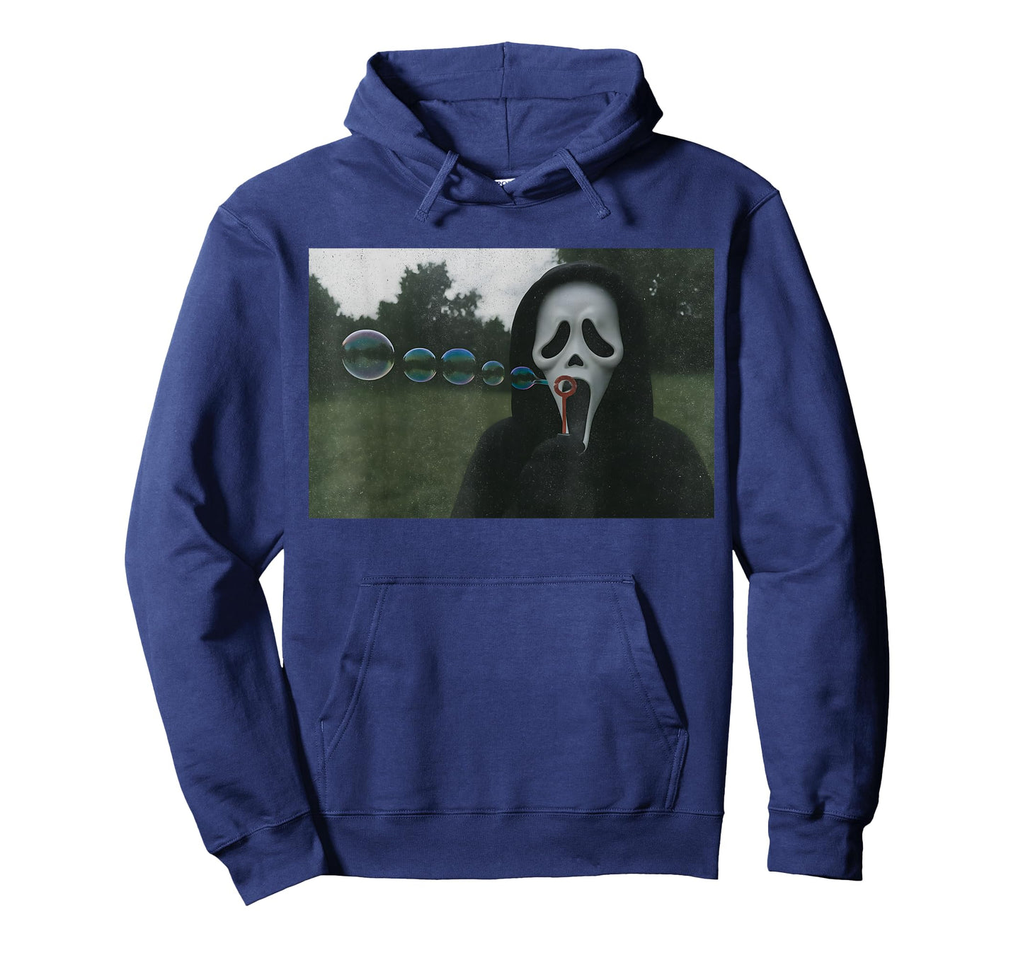 Scary Face Blowing Bubbles Funny Horror Halloween Meme T-Shirt