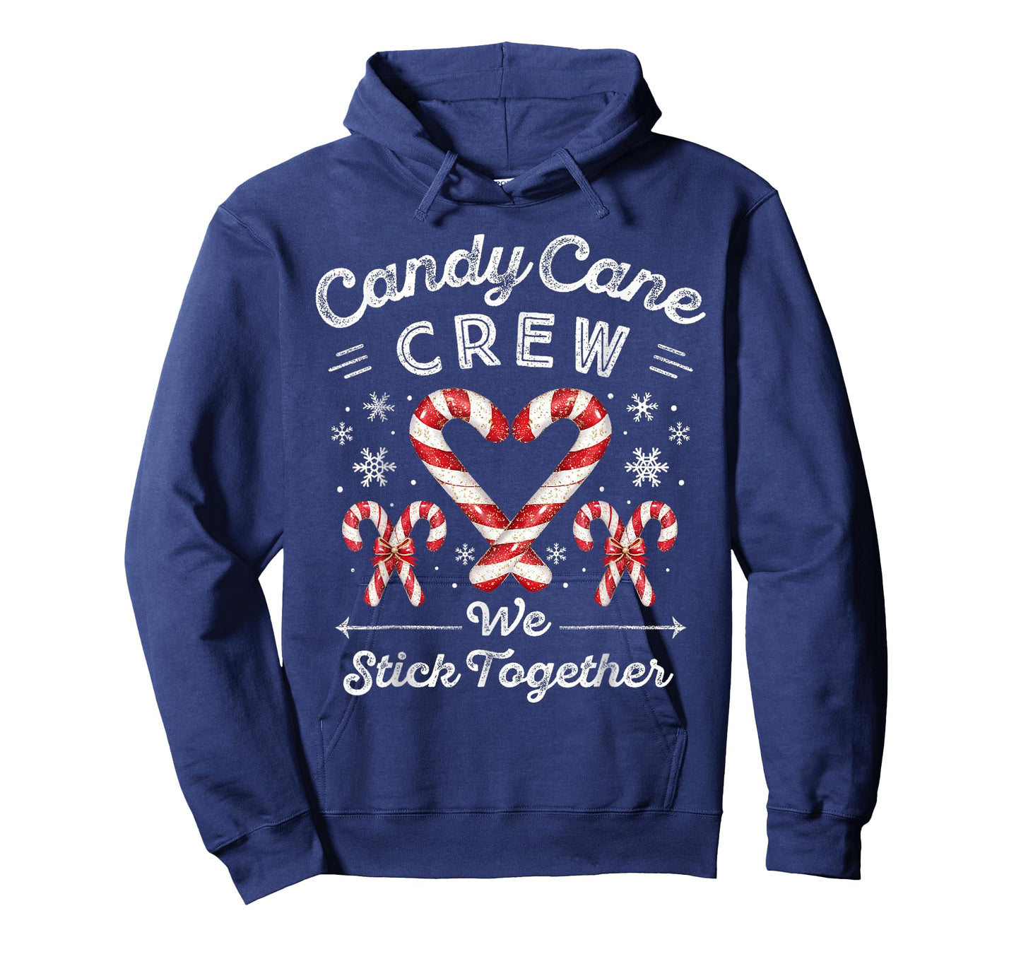 Candy Cane Crew We Stick Together Christmas Costume Xmas T-Shirt