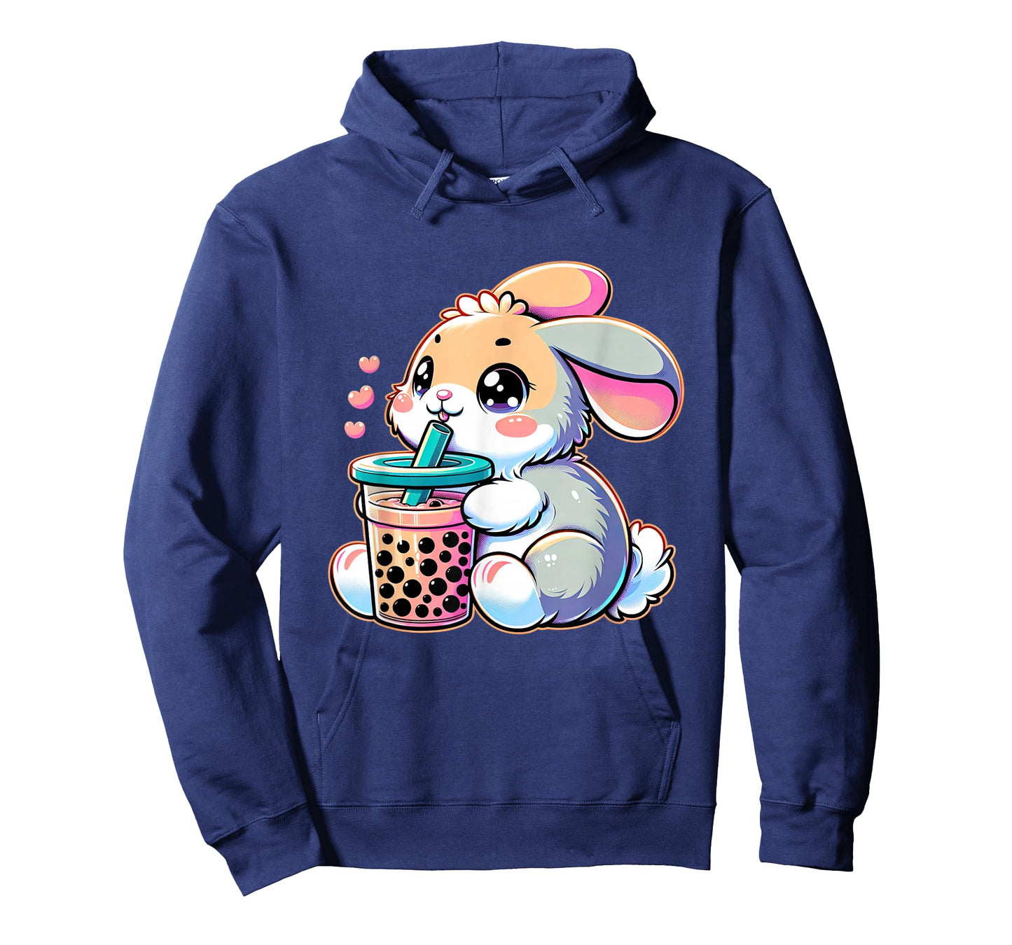 Cute Bunny Rabbit Drink Boba Tea Kawaii Easter For Kid Teen T-Shirt