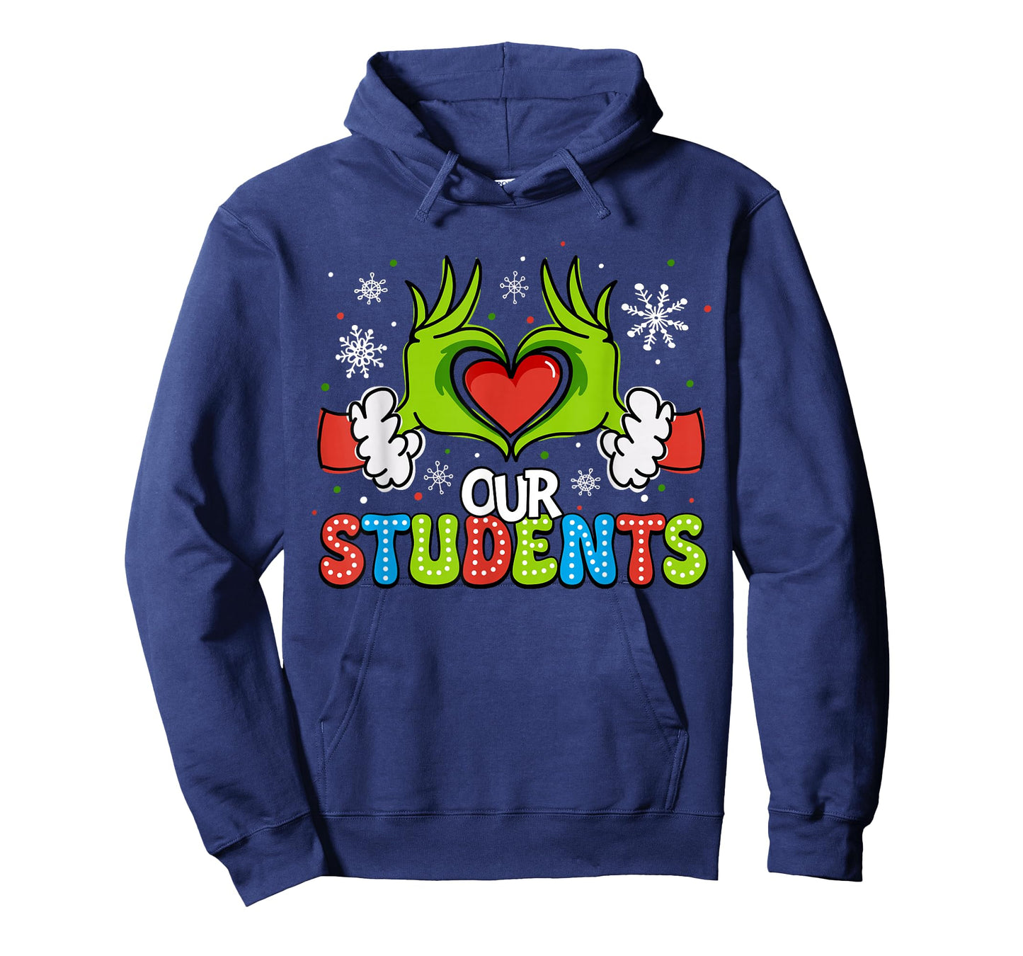 Love Our Students Christmas Heart Xmas Teacher For Men Women T-Shirt