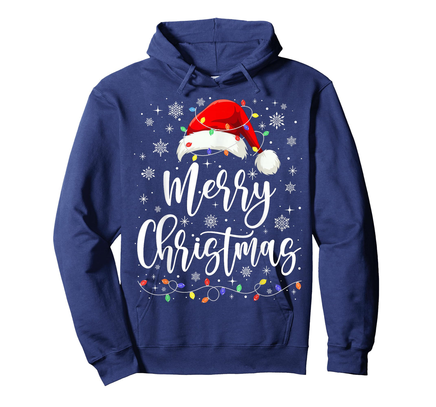 Merry Christmas Lights Red Santa Family Xmas Pajamas T-Shirt