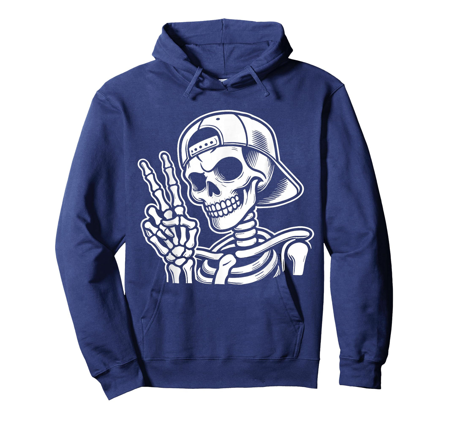Skeleton Hand Peace Sign Retro Halloween Skeleton Hand Sign T-Shirt