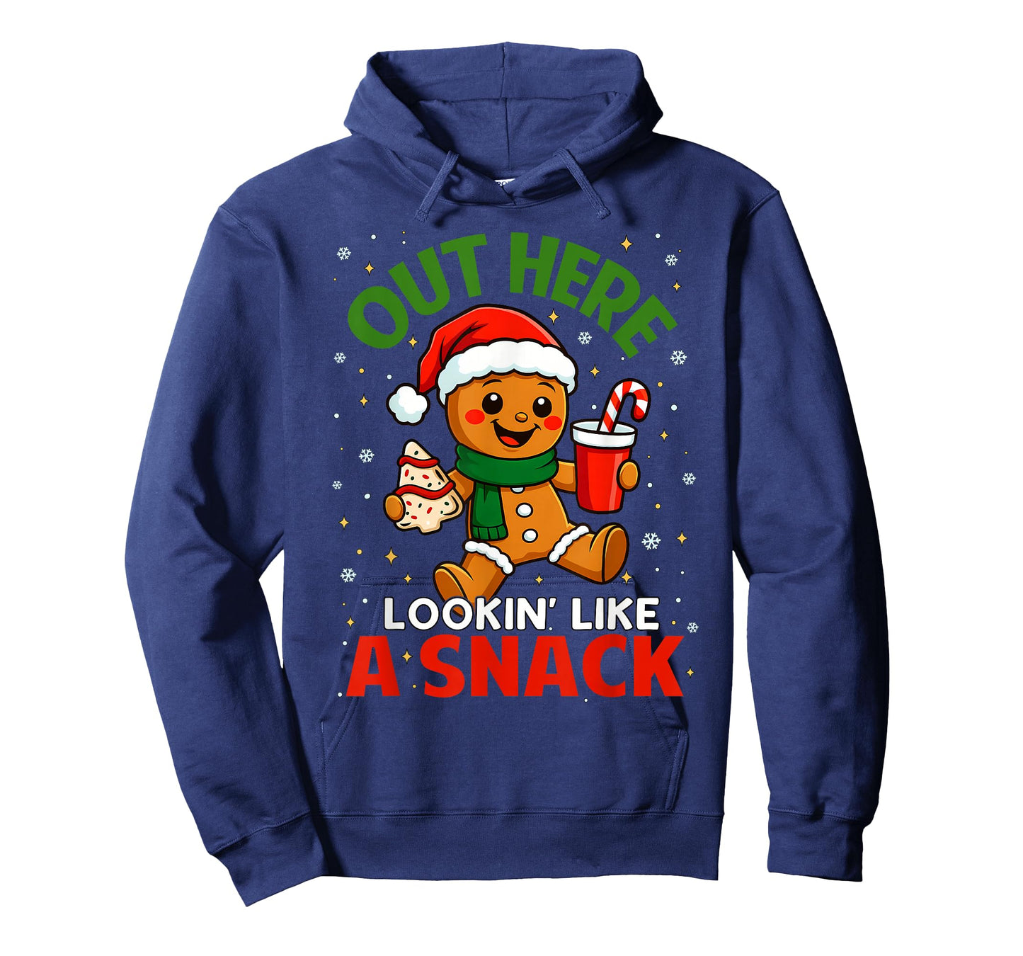 Out Here Looking Like A Snack Cute Gingerbread Christmas Kid T-Shirt