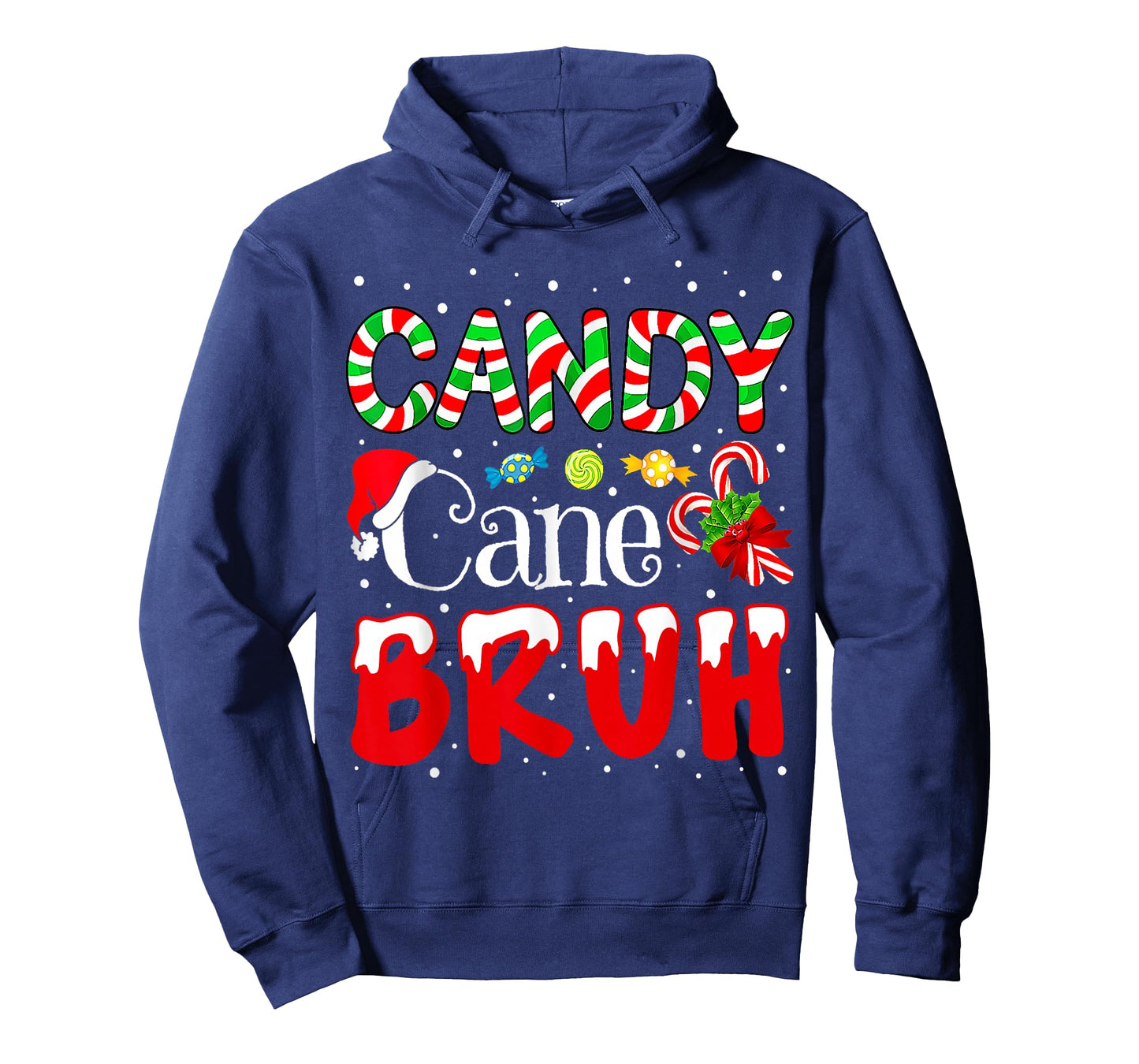 Candy Cane Bruh Christmas Love Candy Boys Girls Kids Xmas T-Shirt