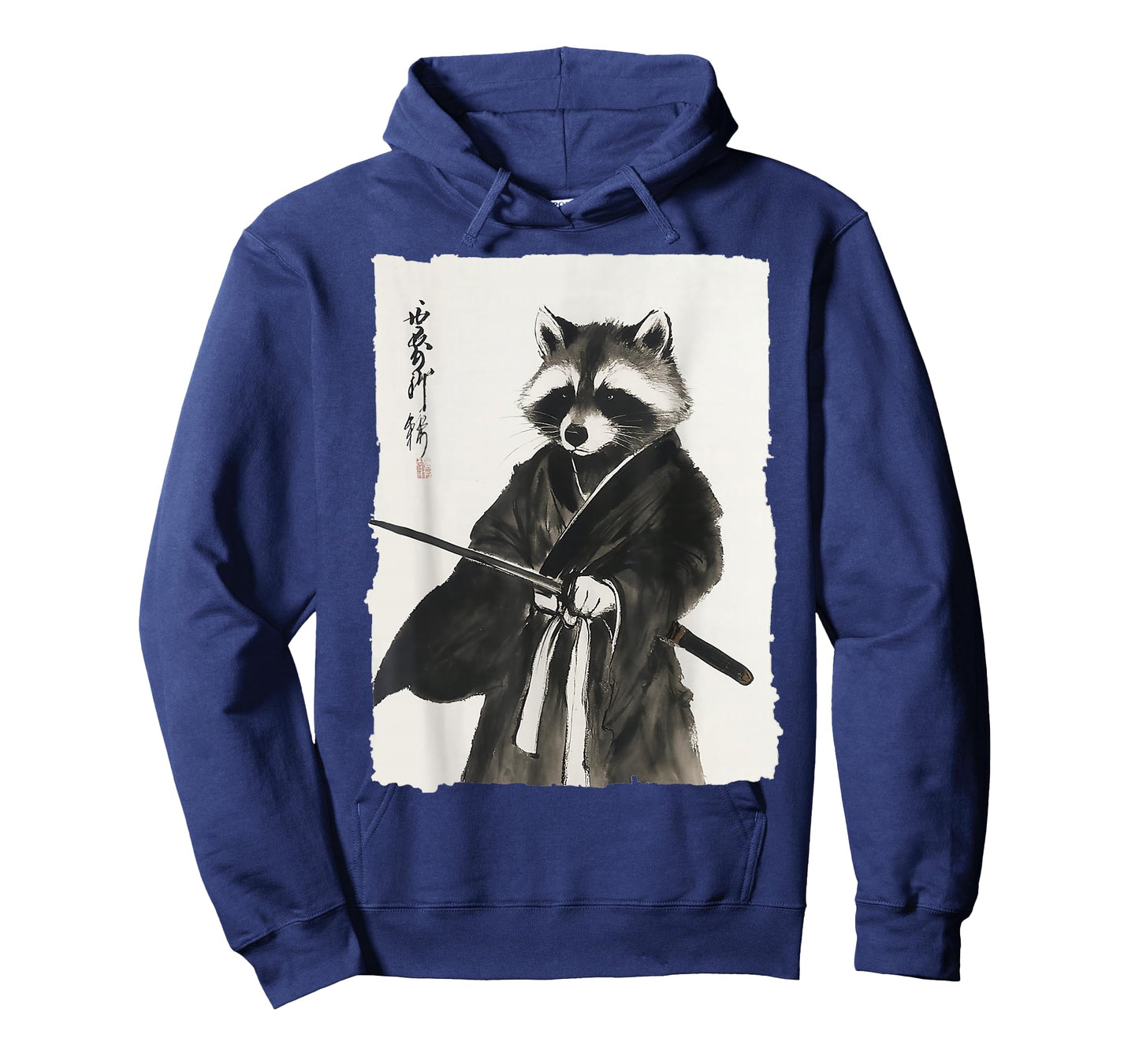 Raccoon Samurai Janpanese Vintage Warrior Art Anime Graphic T-Shirt