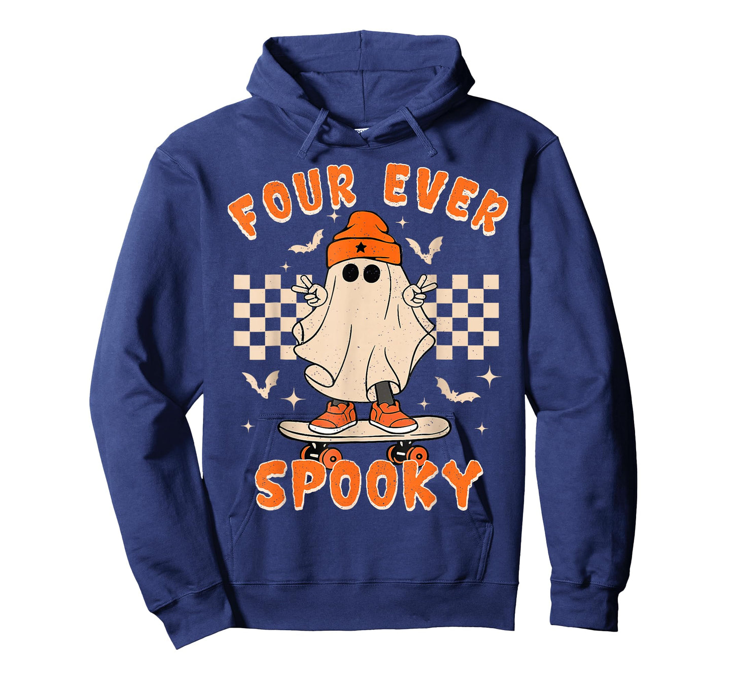 Four Ever Spooky Funny Ghost Halloween 4th Birthday Boy Kids T-Shirt