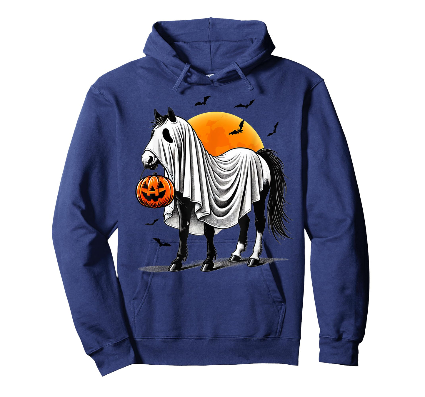 Funny Horse With Jackolantern Ghost Halloween Rider Riding T-Shirt