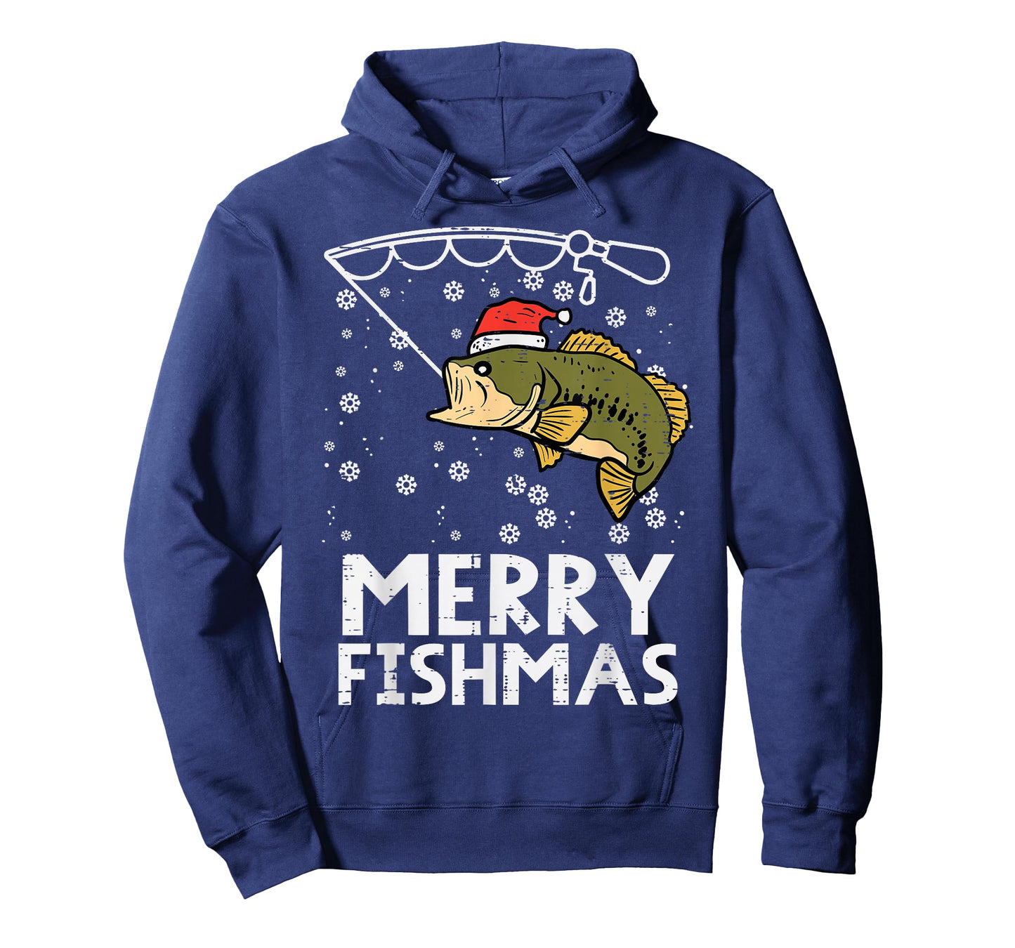 Merry Fishmas Fish Fishing Xmas Christmas Dad Men T-Shirt