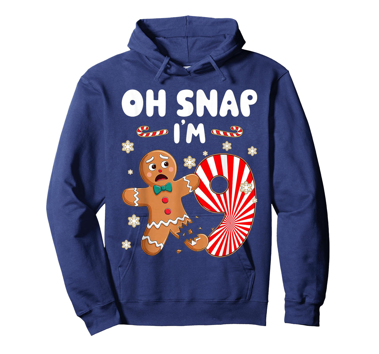 Christmas Oh Snap 9 Year Old Gingerbread Man 9th Birthday T-Shirt