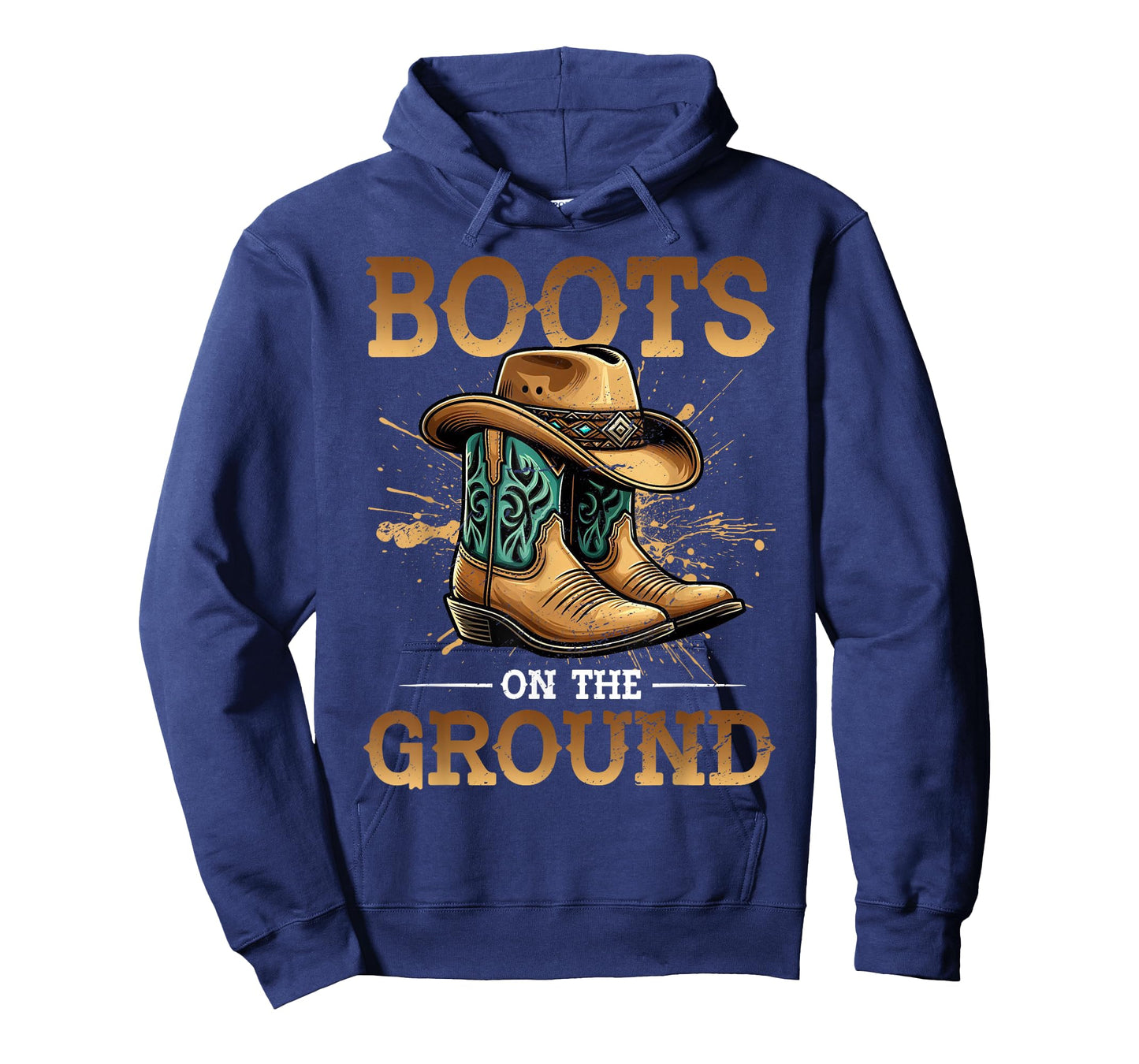 Boots On The Ground Cowboy Boots Southern Country Rodeo T-Shirt
