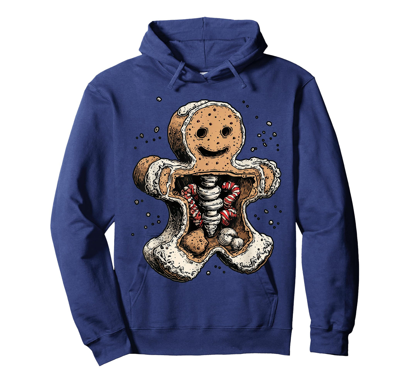 Spooky Gingerbread Cookie Creepy Winter Gothic Christmas T-Shirt
