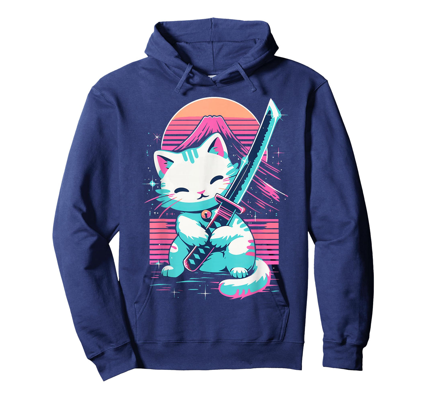 Cat With Katana Sword Japan Cat Samurai Japanese T-Shirt