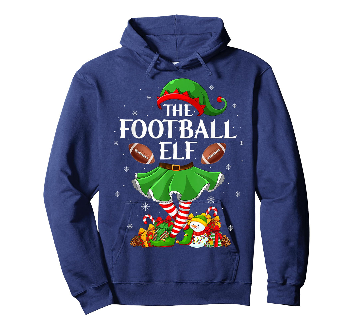 Football Elf Christmas Family Elf Squad Xmas Girls Women T-Shirt