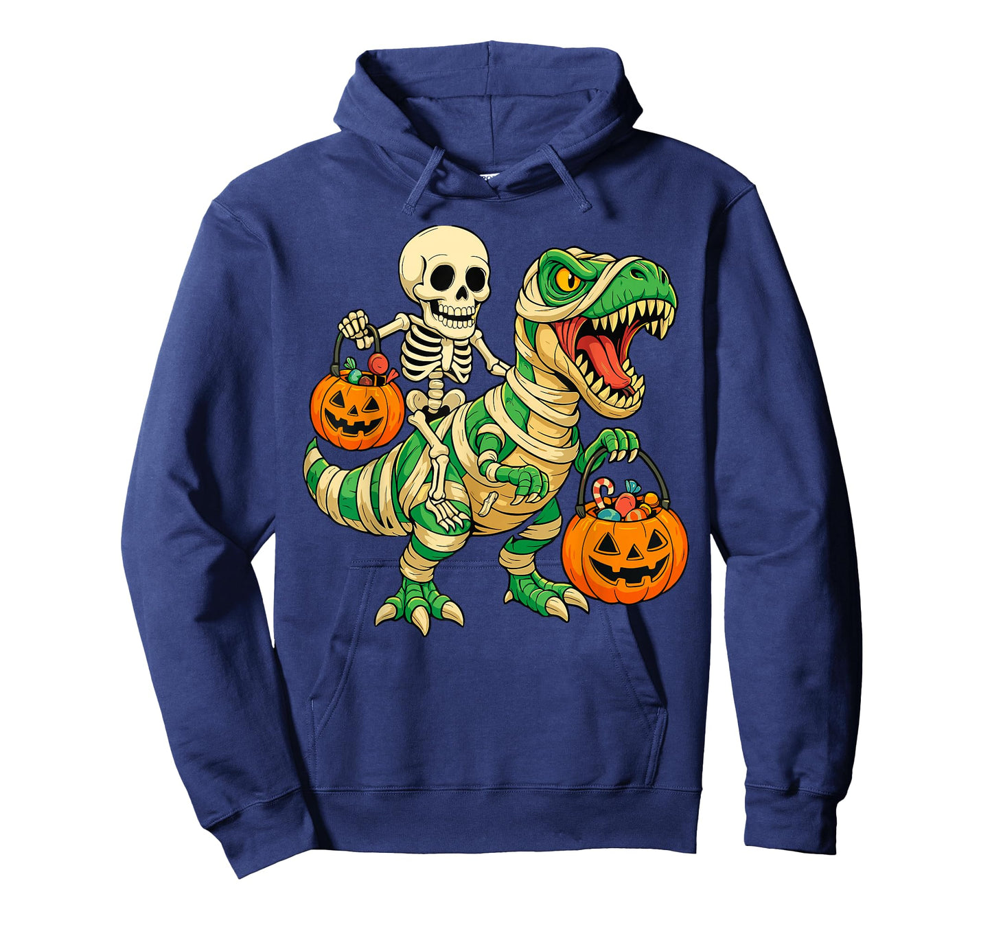 Dinosaur Mummy Skeleton Costume Kids, Spooky Halloween T-Shirt