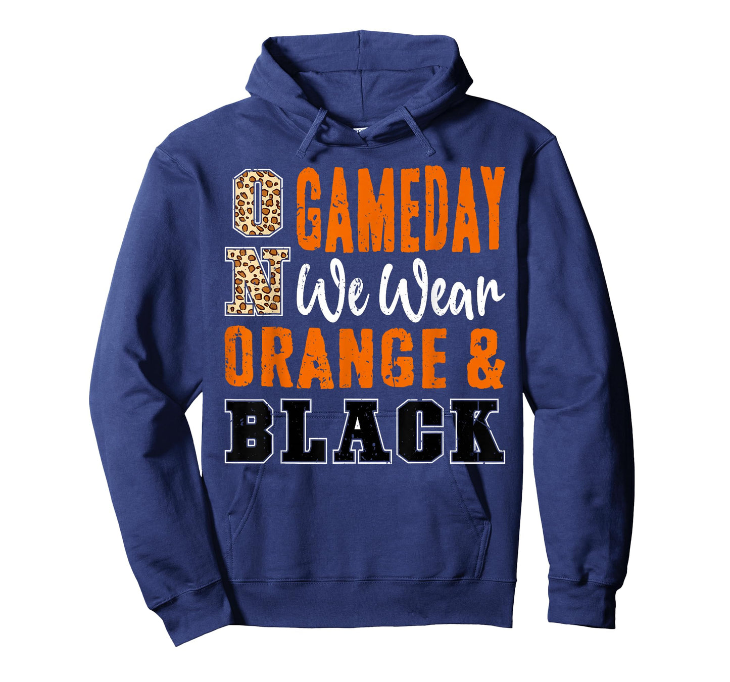 On Gameday Football We Wear Orange And Black School Spirit T-Shirt
