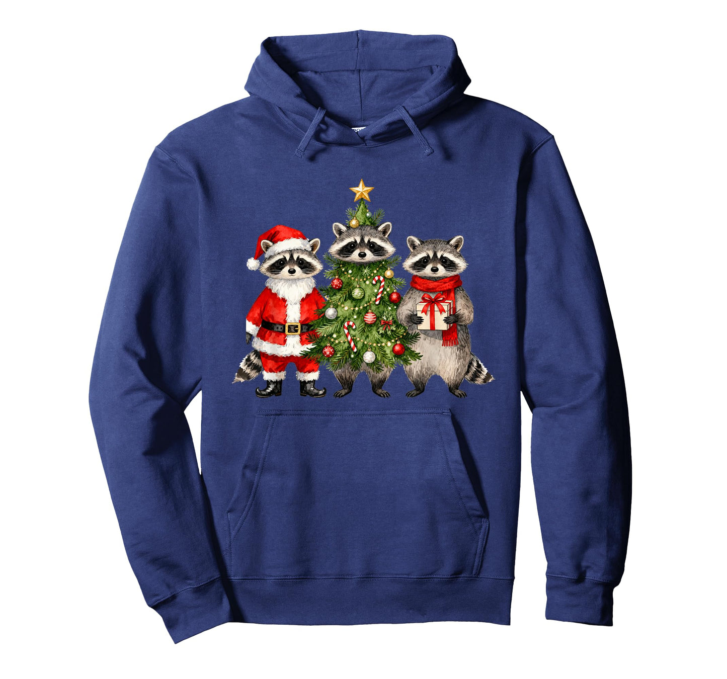 Feral Raccoon Christmas Tree Santa Trash Panda Xmas Holiday T-Shirt