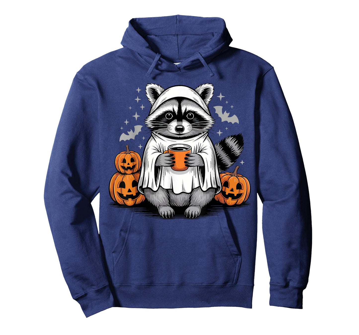 Cute Ghost Pumpkin Halloween Raccoon Costume Raccoon Lovers T-Shirt