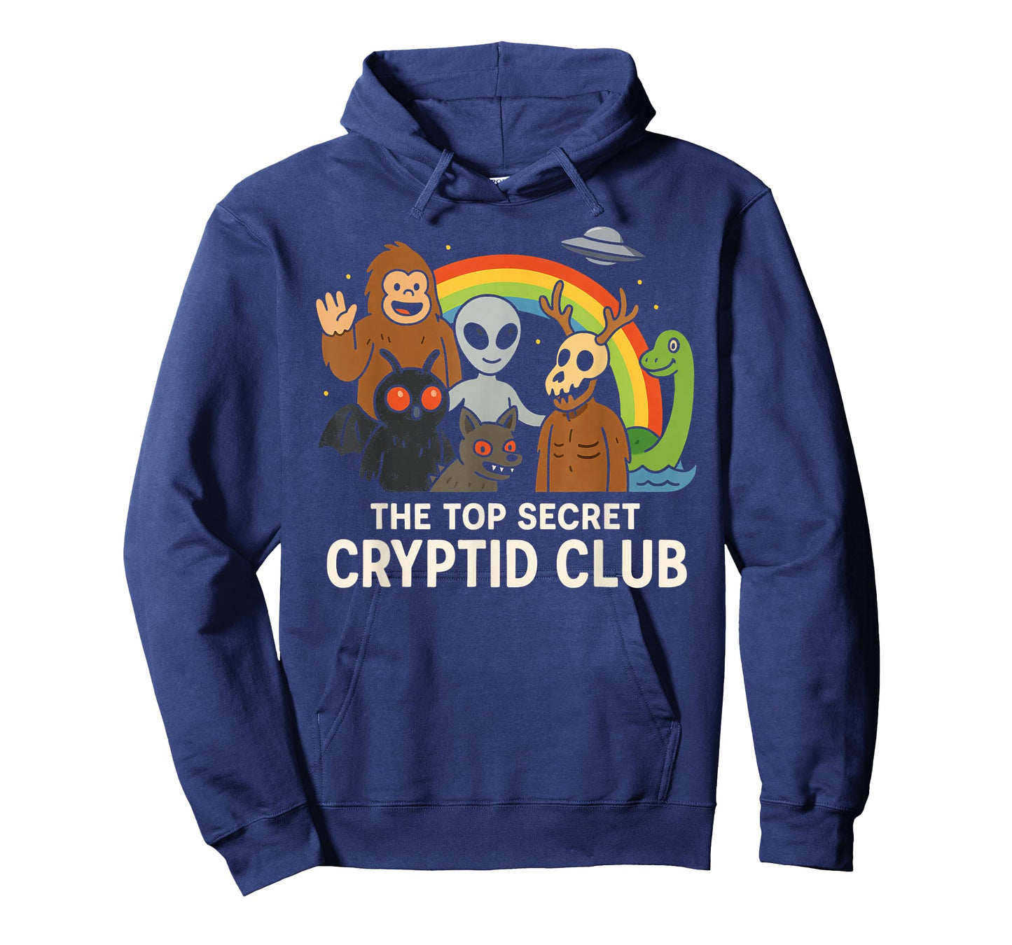 Top Secret Cryptid Club With Mothman Wendigo Nessie Bigfoot T-Shirt