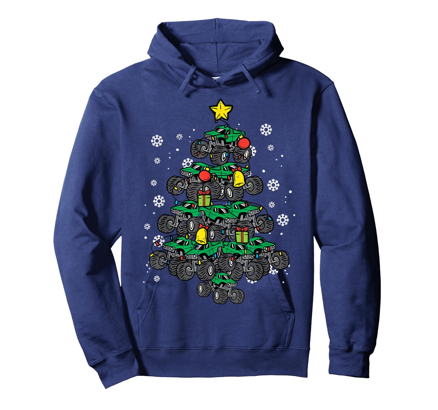 Monster Truck Christmas Tree Xmas Boys Toddler Kids T-Shirt