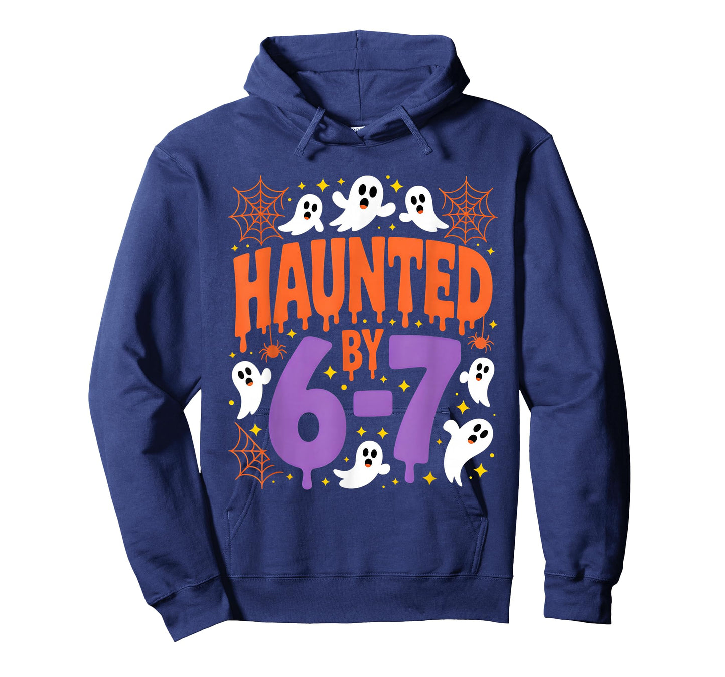 Haunted by 67 Ghosts and Spiders Six Seven Gen Halloween T-Shirt