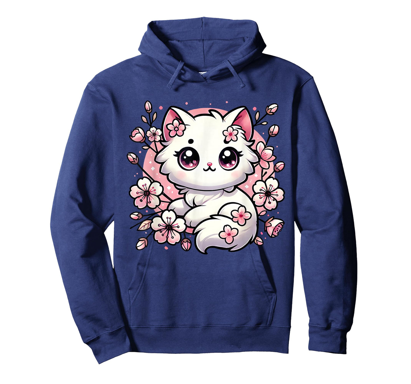 Cute Kawaii Cat Cherry Blossoms Kitten Lover Gift Women Girl T-Shirt